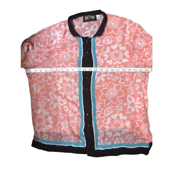 Vintage Bob Mackie 100 percent silk wearable art button down blouse. Size L - Picture 10 of 13
